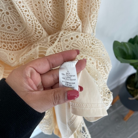 POLAGRAM Lace Boho Dress Small Petite - Picture 4 of 6